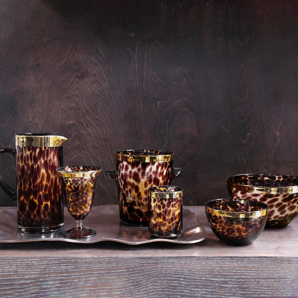 Glass Tortoise & Gold Pitcher - Pitcher Detail | Bone & Brass