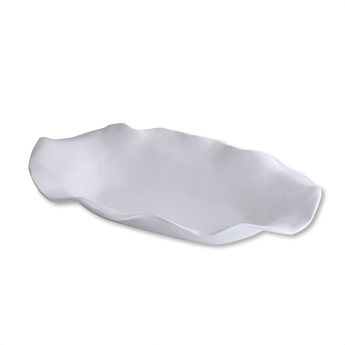 Vida Nube Extra Large Oval Centerpiece (White) | Bone & Brass