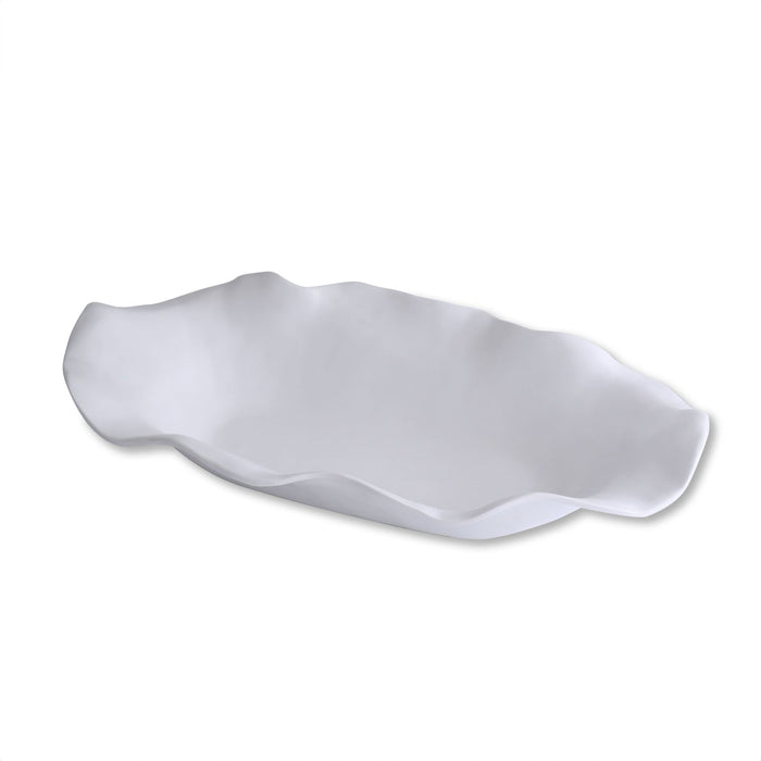 Vida Nube Extra Large Oval Centerpiece (White) | Bone & Brass