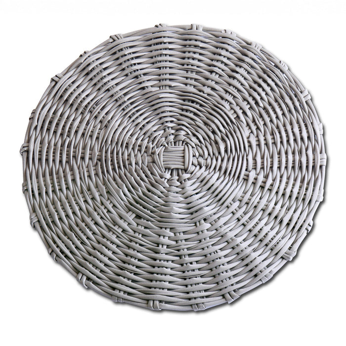 VIDA Grey Faux Wicker Placemats Set of 4