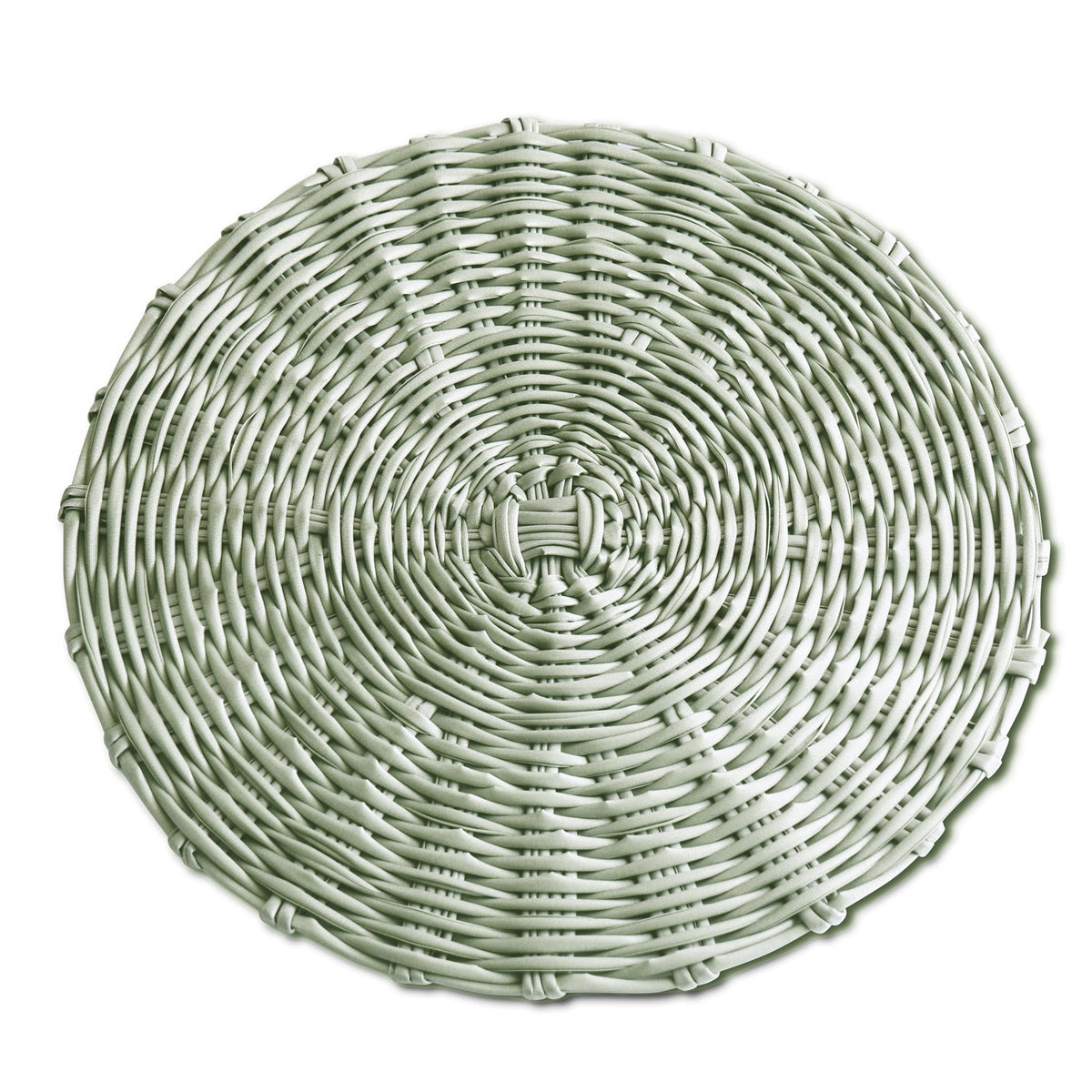 Vida Sage Green Faux Wicker Placemats Set of 4 | Bone & Brass