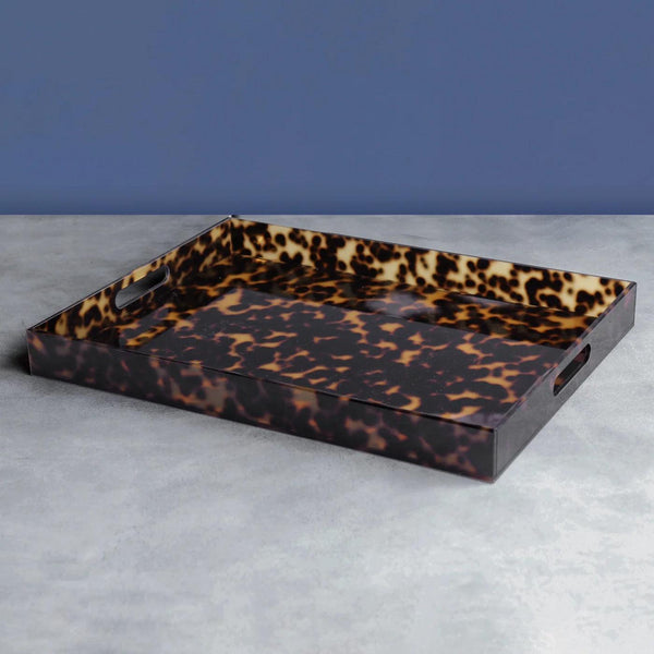 Vida Acrylic Tortoise X-Large Serving Tray