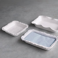 Vida White Alegria Beverage Napkin Holder - Holder Detail | Bone & Brass