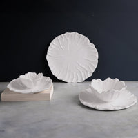 White Lettuce 13" Charger Set of 4 - Charger Top View | Bone & Brass