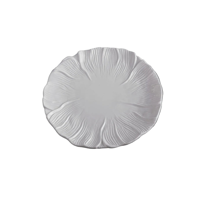 Vida White Lettuce Dinner Plate Set of 4