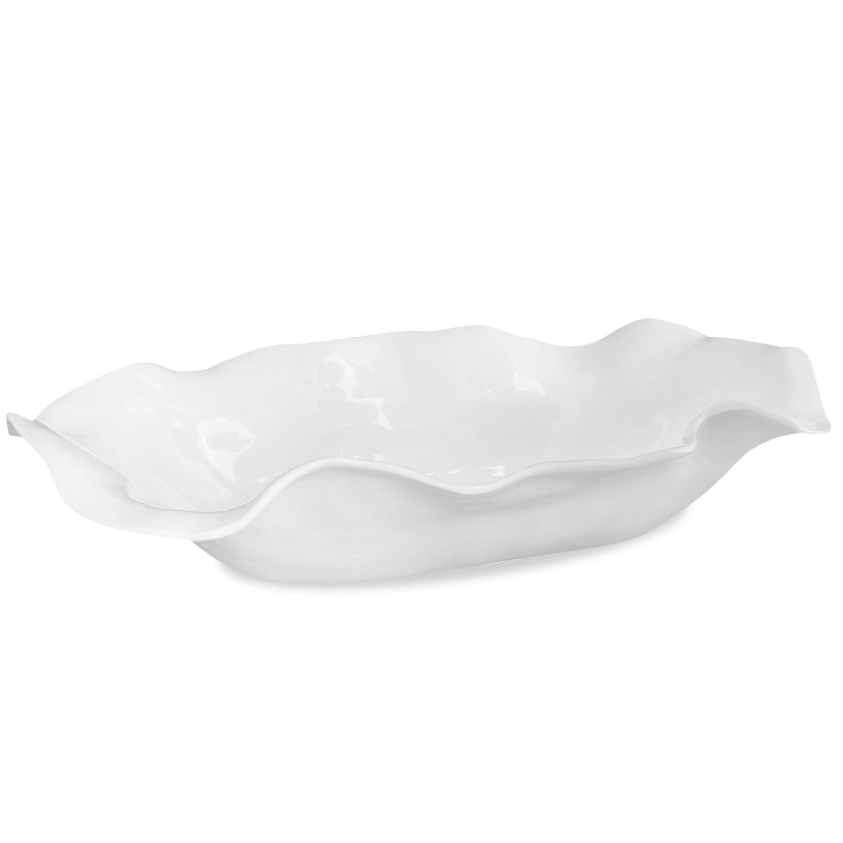 Havana Extra Large White Oval Serving Bowl