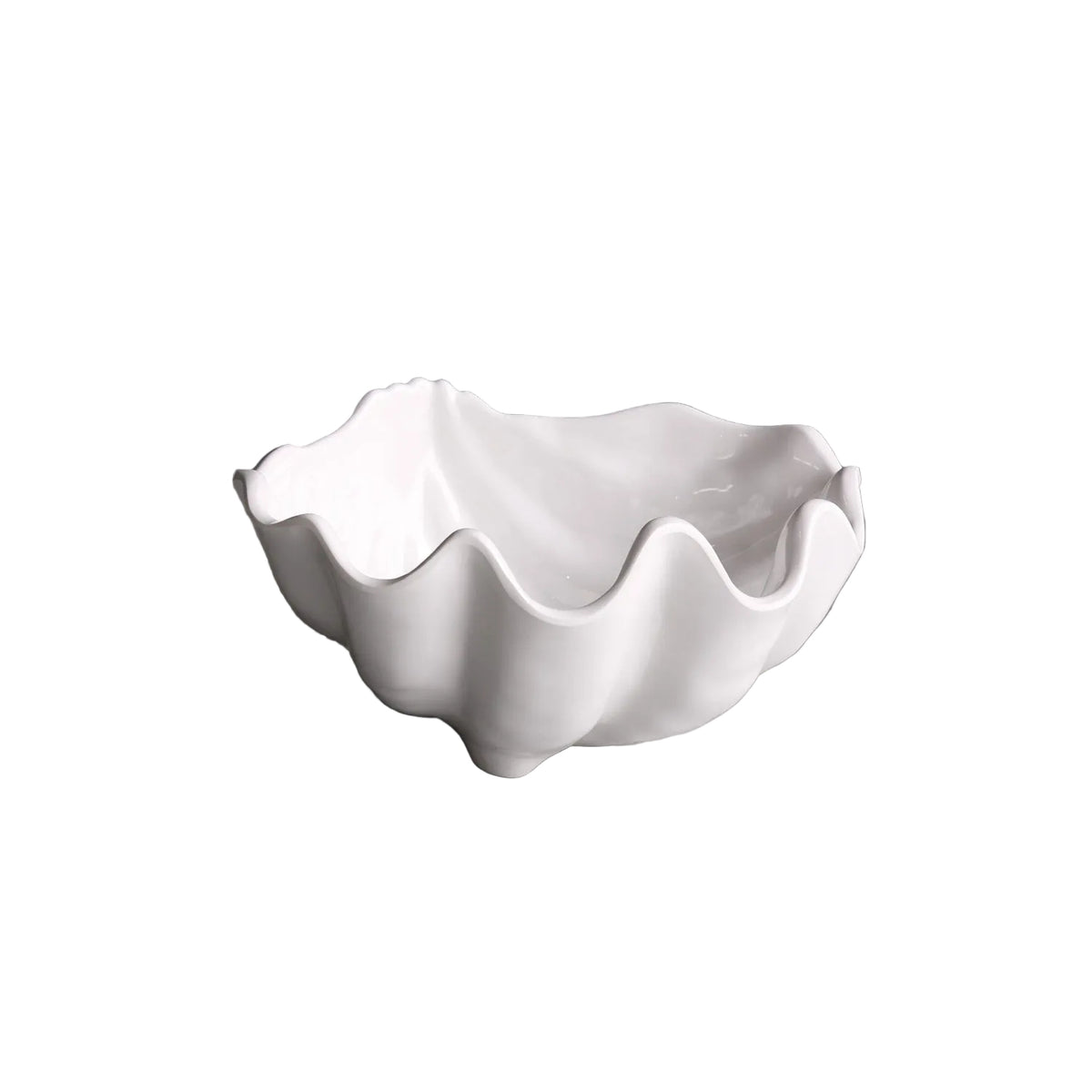 Vida Ocean Shell Small Bowl (White) | Bone & Brass