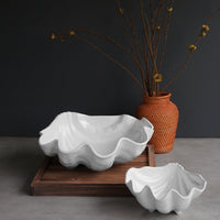 Vida Ocean Shell Small Bowl (White) - Bowl Detail | Bone & Brass