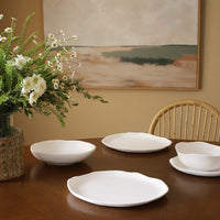 Vida Nube Pasta Bowl Set 4 (White) - Bowl Detail | Bone & Brass