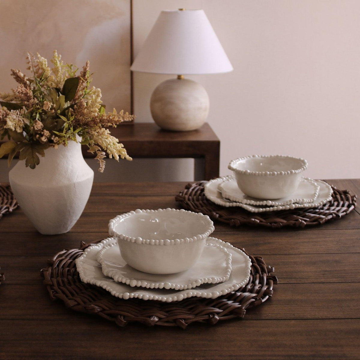 Vida Alegria Beige Salad Plate Set 4