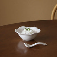 Vida White Havana Mini Serving Spoon - Spoon Handle Detail | Bone & Brass