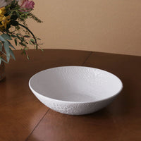 Vida Croc Large Bowl (White) - Bowl Side View | Bone & Brass
