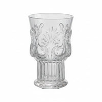Glass Baroque 12 oz Stemless Set 4 (Clear) | Bone & Brass