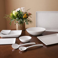 Vida Croc Chip & Dip (White) - Set Detail | Bone & Brass