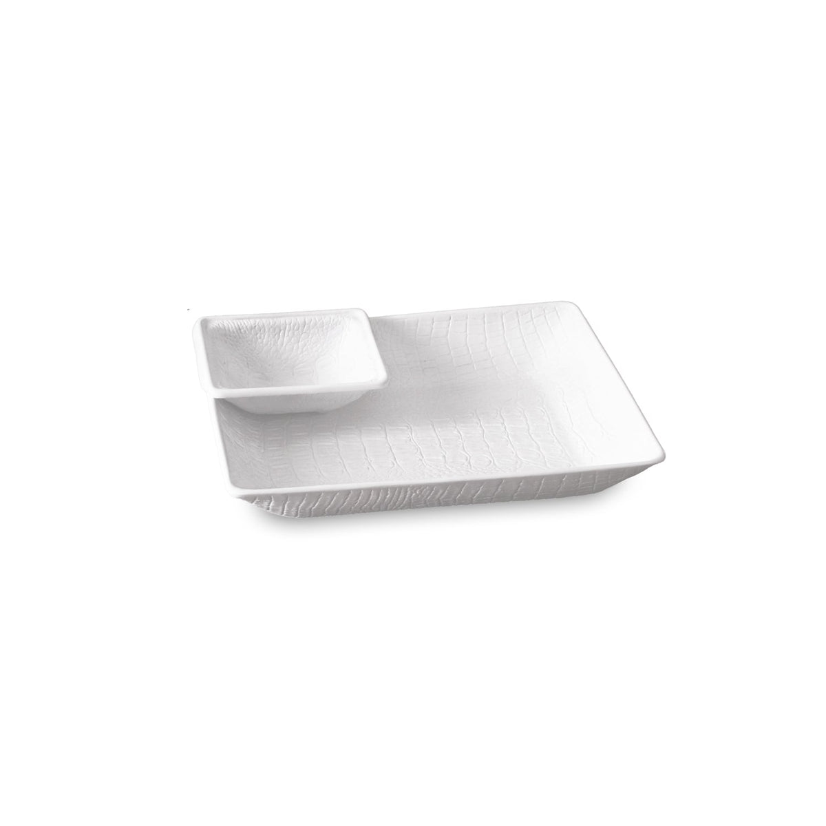 Vida Croc Chip & Dip (White) | Bone & Brass