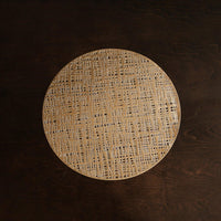 Vida Woven 15" Round Placemats Set 4 (Gold) - Placemat Texture Detail | Bone & Brass
