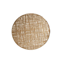 Vida Woven 15" Round Placemats Set 4 (Gold) | Bone & Brass