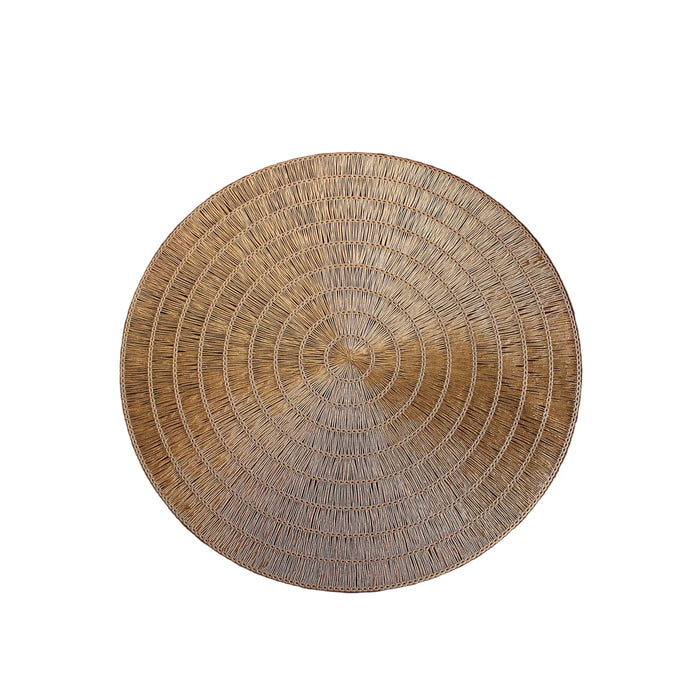 Gold Basketweave Round Placemats Set of 4