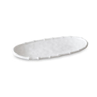White Bamboo Medium Oval Serving Platter