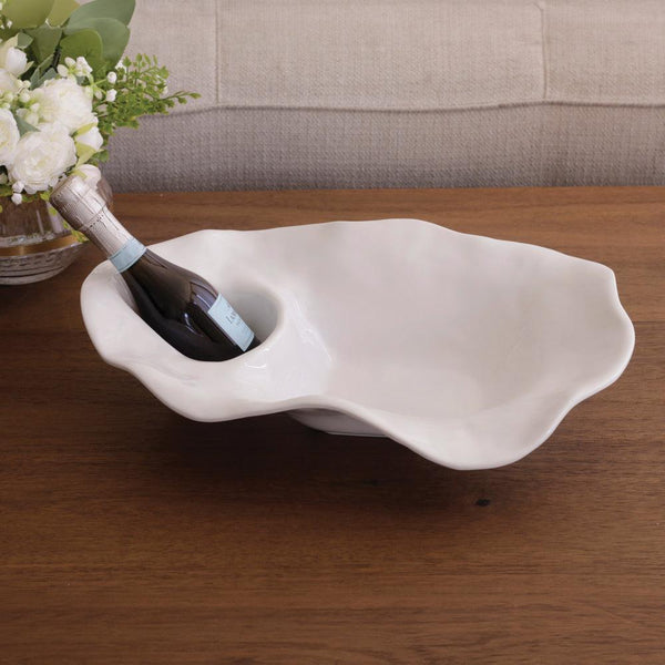 Vida Ocean Oyster Champagne Bucket (White) - Ice Bucket Detail | Bone & Brass