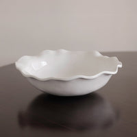 Vida Havana Large Pasta Bowl (White) - Bowl Top View | Bone & Brass