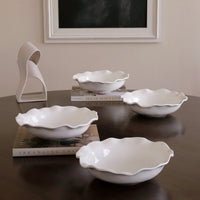 Vida Havana Medium Pasta Bowl (White) - Bowl Detail | Bone & Brass