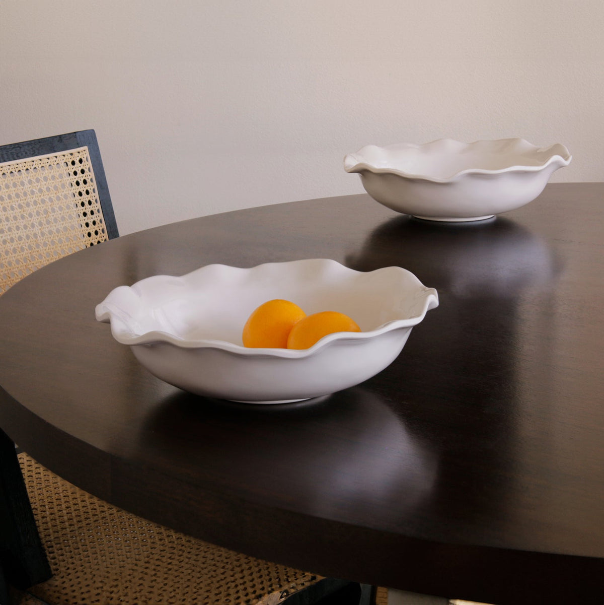 Vida Havana Medium Pasta Bowl (White) - Bowl Detail | Bone & Brass
