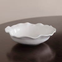Vida Havana Medium Pasta Bowl (White) - Bowl Top View | Bone & Brass