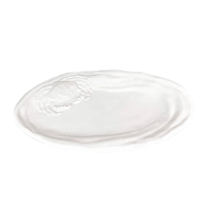 White Large Oval Crab Platter