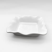 Vida Nube Beverage Napkin Holder (White) - Holder Side View | Bone & Brass