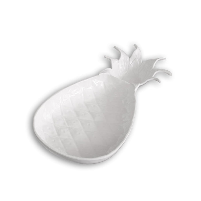 White Pineapple Chip & Dip Server