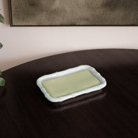 Vida White Bamboo Guest Towel Holder - Holder Detail | Bone & Brass