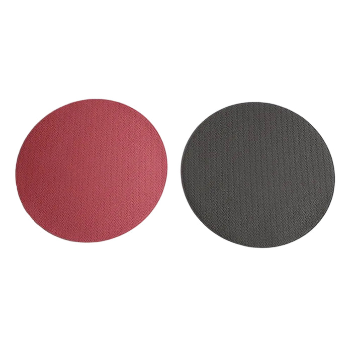 Vida Snakeskin Reversible 15" Round Placemats Set 4 (Salmon Charcoal) | Bone & Brass