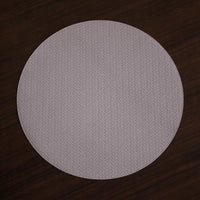 Vida Snakeskin Reversible 15" Round Placemats Set 4 (Pale Green Taupe) - Placemat Texture Detail | Bone & Brass