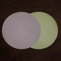 Vida Snakeskin Reversible 15" Round Placemats Set 4 (Pale Green Taupe) - Placemat Detail | Bone & Brass