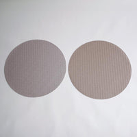 Vida Metallic Snakeskin Reversible 15" Round Placemats Set 4 (Silver - Placemat View | Bone & Brass