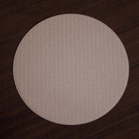 Vida Metallic Snakeskin Reversible 15" Round Placemats Set 4 (Silver - Placemat Texture Detail | Bone & Brass