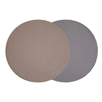 Vida Metallic Snakeskin Reversible 15" Round Placemats Set 4 (Silver | Bone & Brass