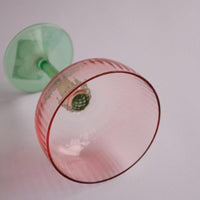 Glass Aquarelle Coupe Set 4 (Multi) - Glass Close Up | Bone & Brass