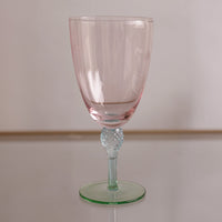 Glass Aquarelle Wine (or All Purpose) Glass Set 4 (Multi) - Glass Detail | Bone & Brass