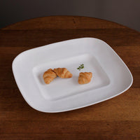 Vida Nube Extra Large Rectangle Centerpiece (White) - Centerpiece View | Bone & Brass