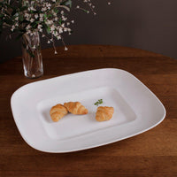 Vida Nube Extra Large Rectangle Centerpiece (White) - Centerpiece Detail | Bone & Brass