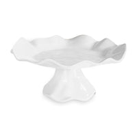 Vida Havana Small Pedestal Cake Plate (White) | Bone & Brass