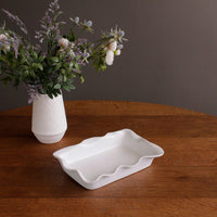 Vida Nube Guest Towel Holder (White) - Holder View | Bone & Brass