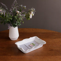 Vida Nube Guest Towel Holder (White) - Holder Close Up | Bone & Brass