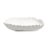 Vida Bloom Pinched Large Oval Bowl (White) | Bone & Brass