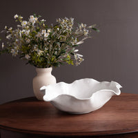 Vida Havana Extra Large Round Centerpiece (White) - Bowl View | Bone & Brass