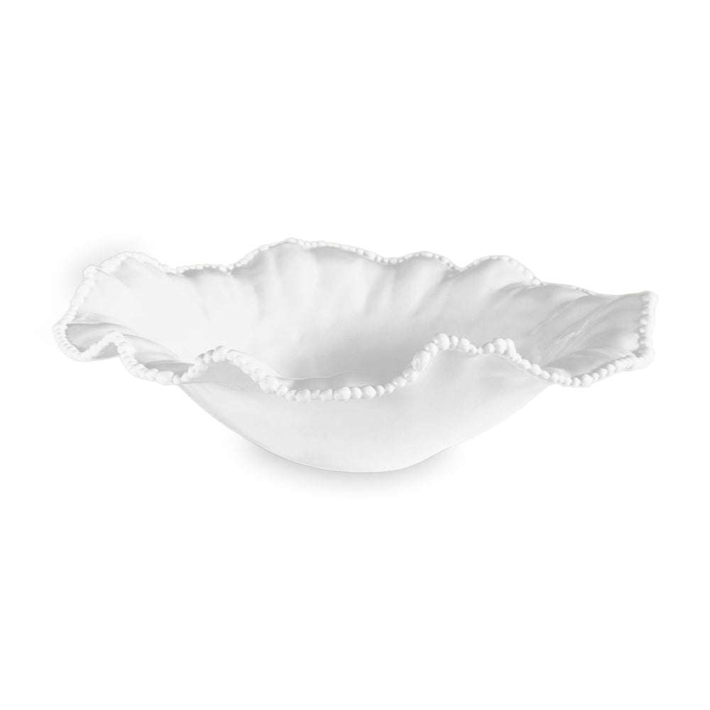 Vida Alegria Extra Large Round Centerpiece (White) | Bone & Brass