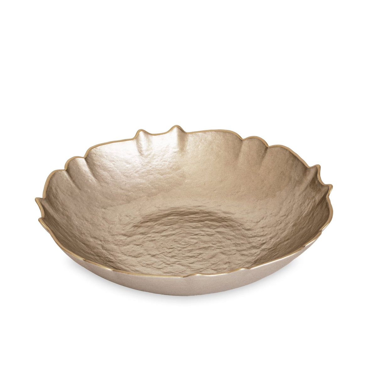 Glass Medium Round Bowl (Taupe Gold) | Bone & Brass