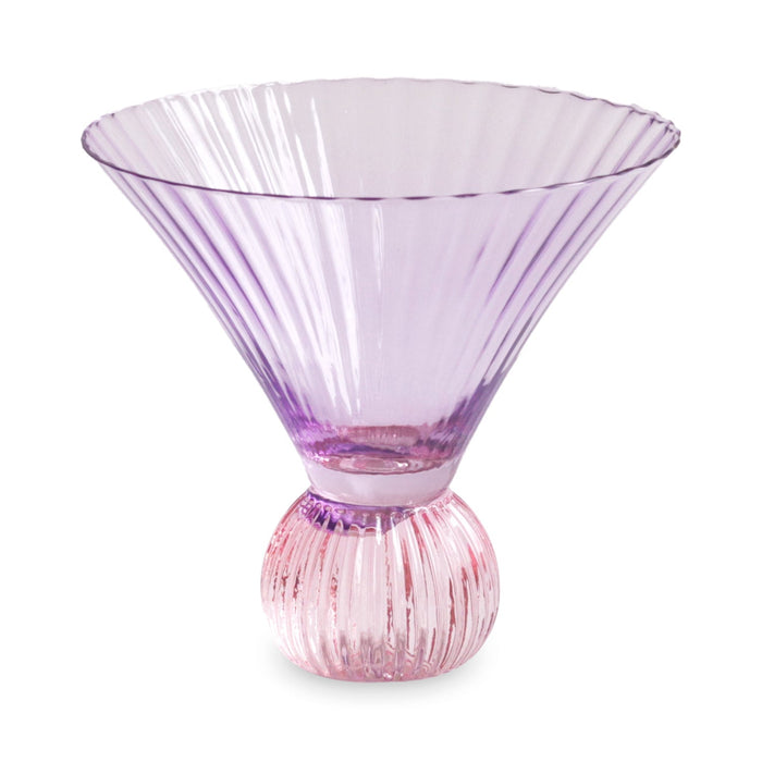 Venice Violet & Pink Martini Glass Set of 4